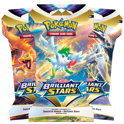 Pokémon Sword & Shield: Brilliant Stars Sleeved Booster